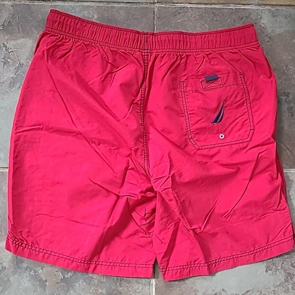 Nautica Red Swim‎ Trunks size large